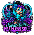 Dark Sweet Smile Fearless Soul phone case artwork