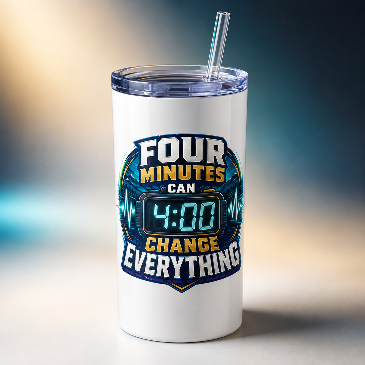 Four Minutes Can Change Everything TEMS support tumbler mockup