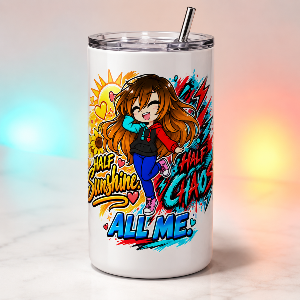 Half Sunshine, Half Chaos Mug design reference