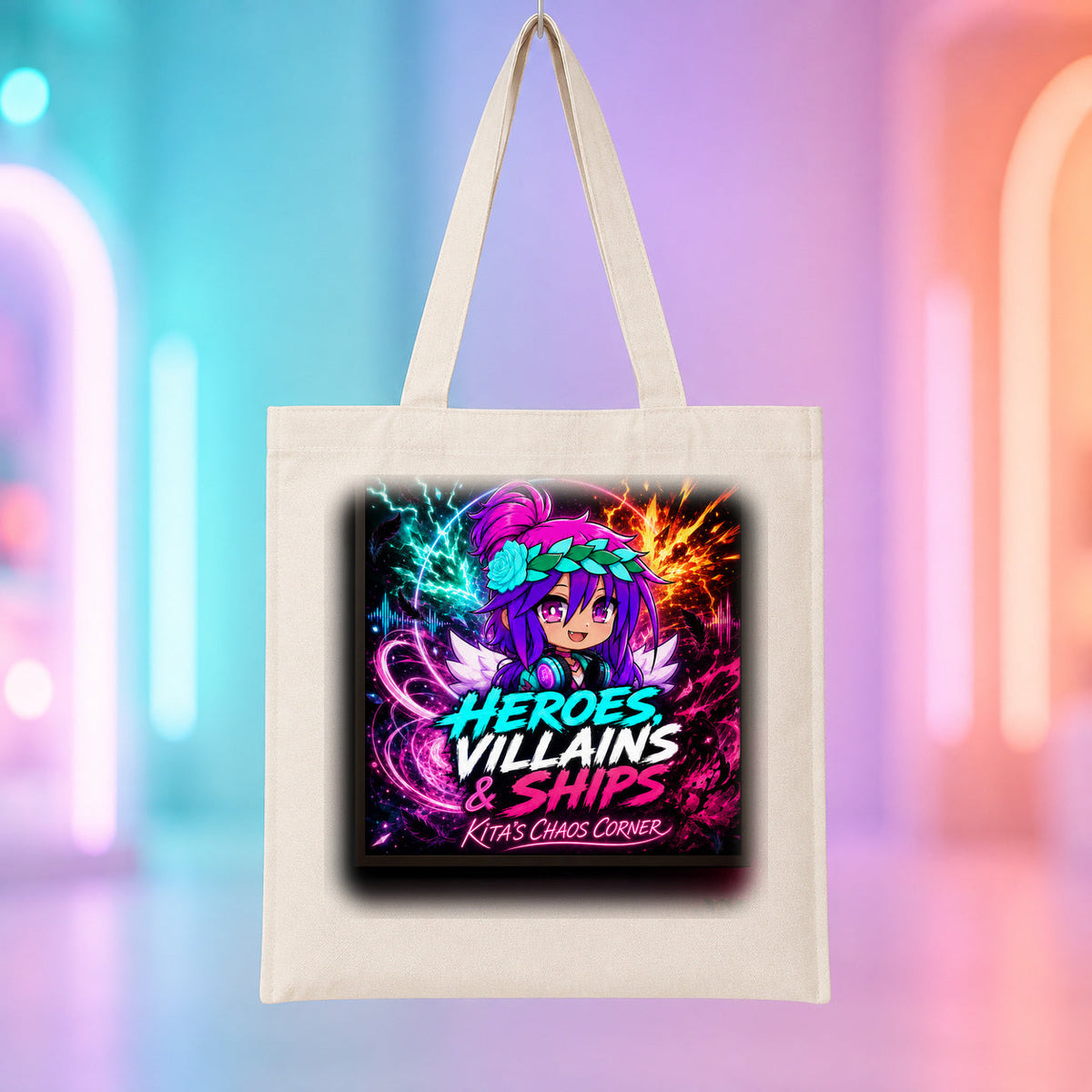 Heroes, Villains & Ships Tote Bag product mockup