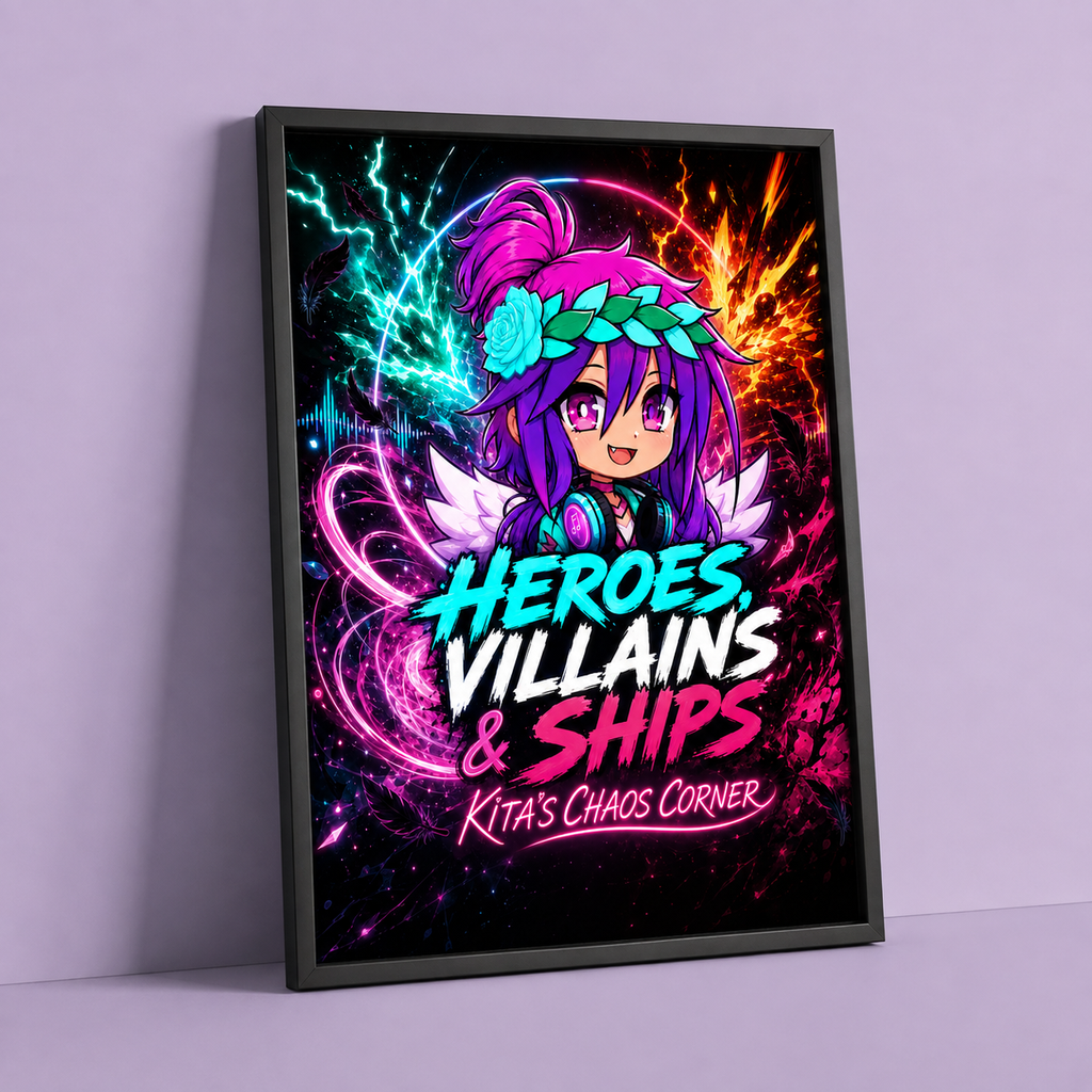 Heroes Villains and Ships poster mockup