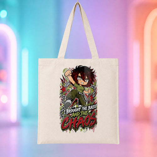 BFF - I Brought the Backup and the Chaos Tote Bag product mockup