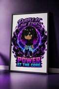 Kiri purple at the edges poster mockup