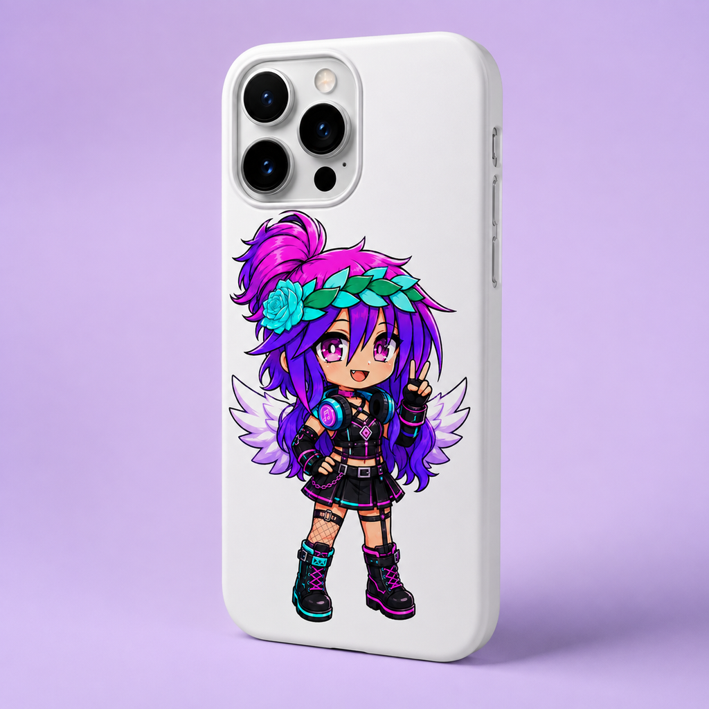 Kita character portrait phone case mockup