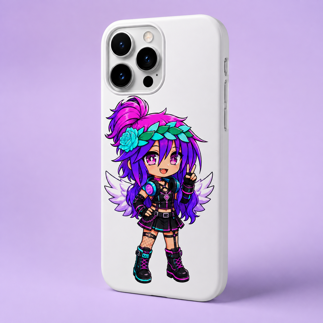 Kita character portrait phone case mockup