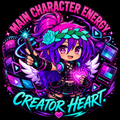 Kita Main Character Energy Creator Heart mug artwork