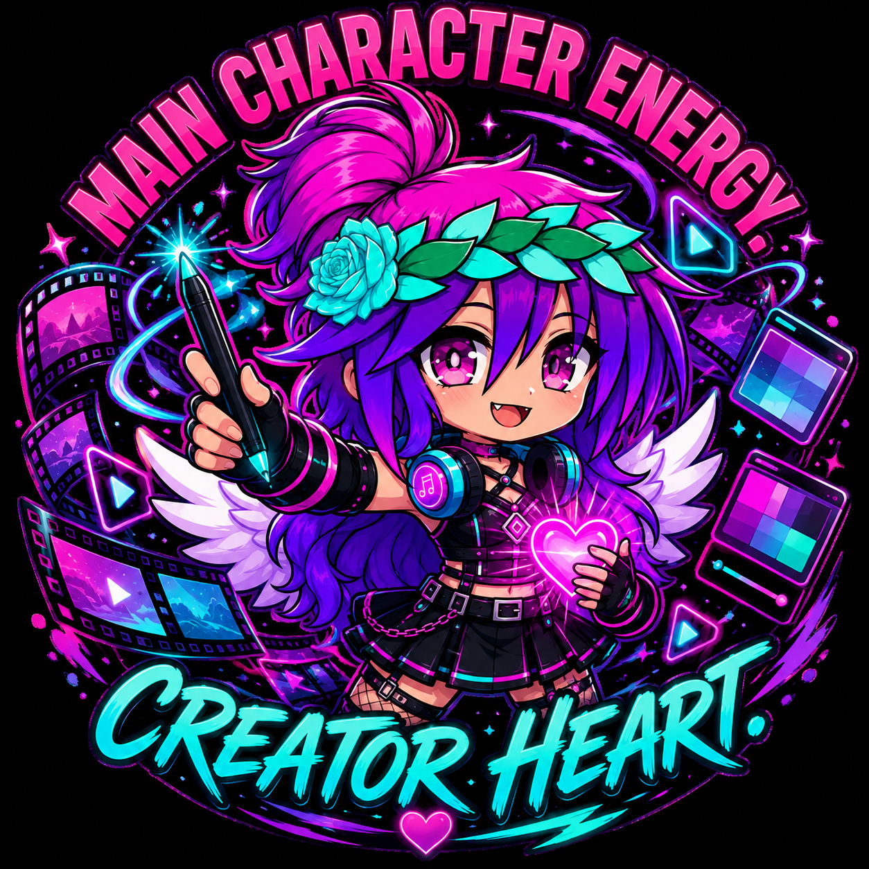 Kita Main Character Energy Creator Heart mug artwork
