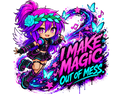 Kita Make Magic Out of Mess sticker artwork