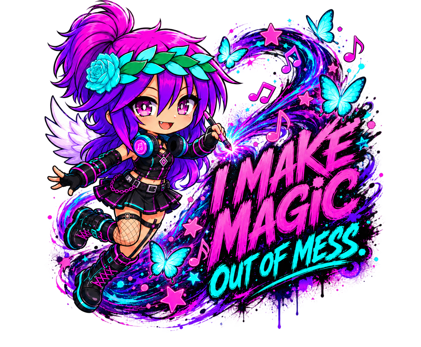 Kita Make Magic Out of Mess sticker artwork