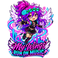Kita My Wings Run on Music tumbler artwork