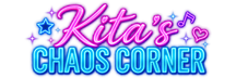 Kita's Chaos Corner neon pink and cyan logo
