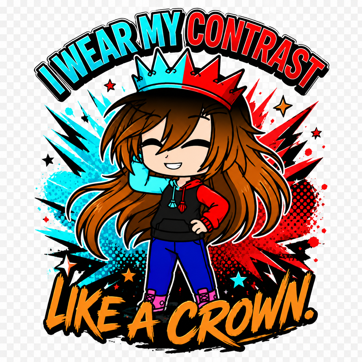 I wear my contrast like a crown clean artwork