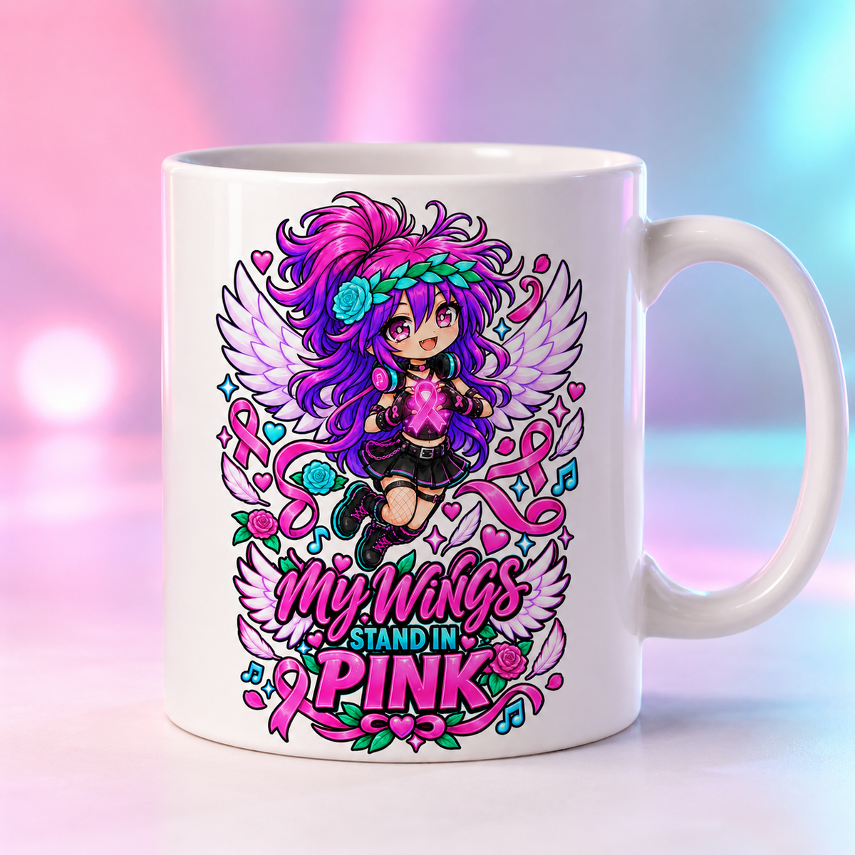My Wings Stand in Pink — Mug digital product mockup