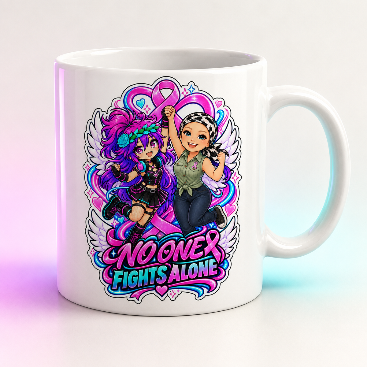 No One Fights Alone — Mug digital product mockup