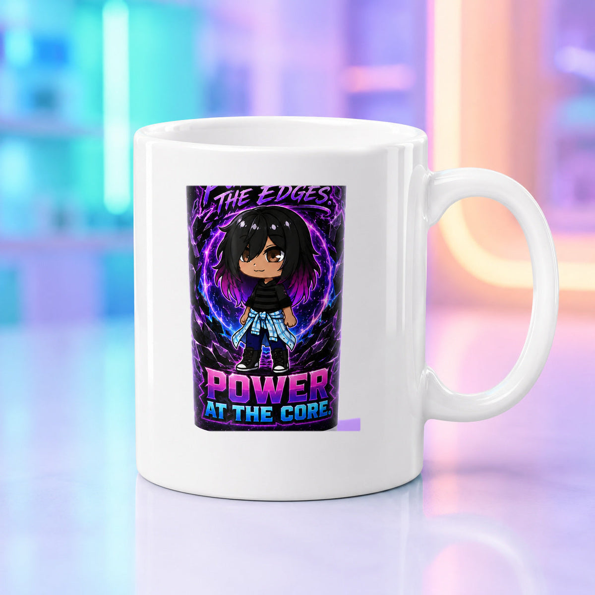 Kiri - Purple at the Edges, Power at the Core Mug product mockup