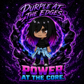 Purple at the Edges Power at the Core tumbler artwork