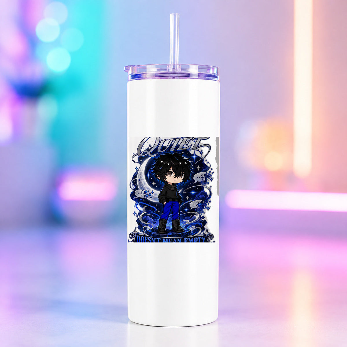 Mui - Quiet Doesn't Mean Empty Tumbler product mockup