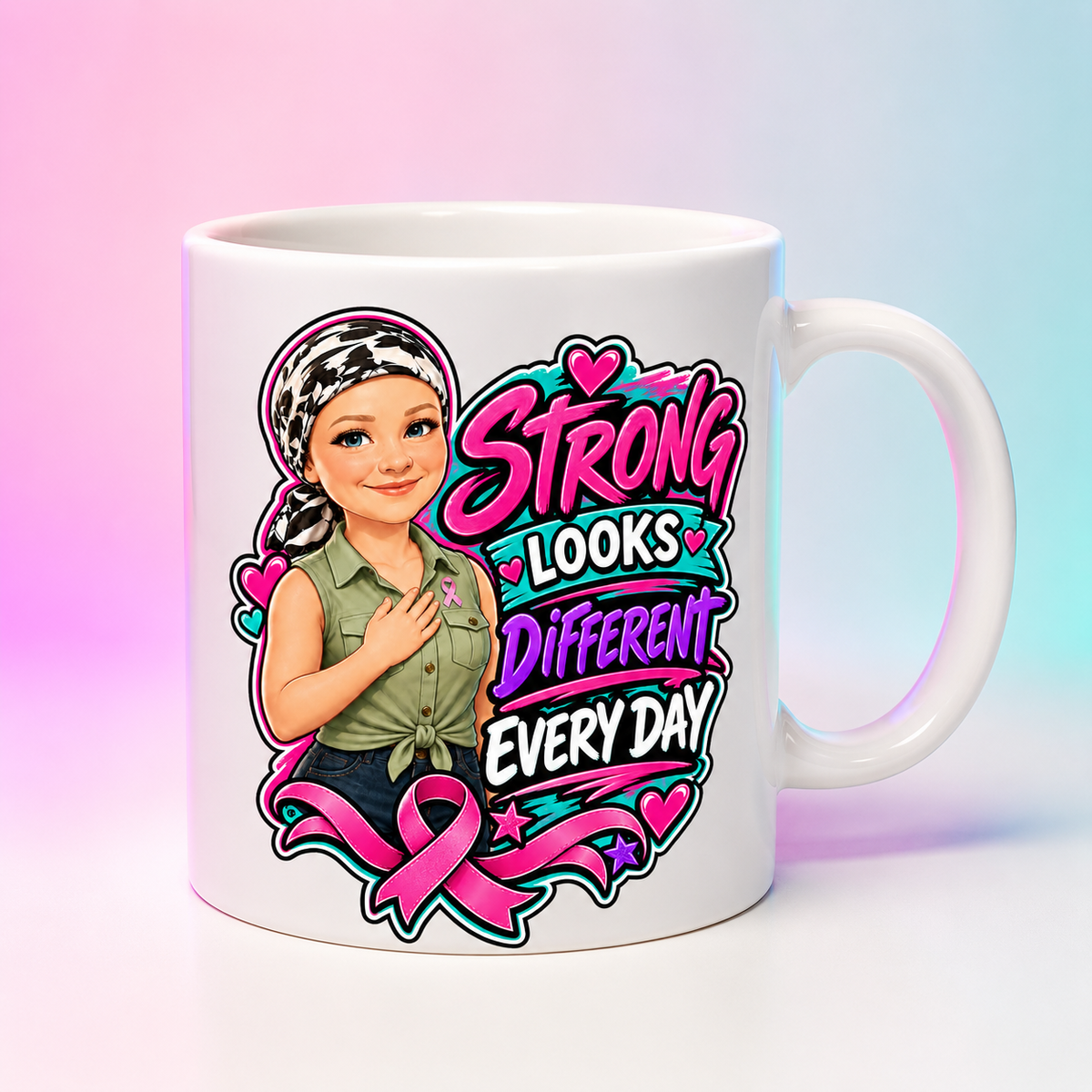 Strong Looks Different Every Day — Mug digital product mockup