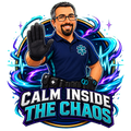 Calm Inside the Chaos Water Bottle cause design