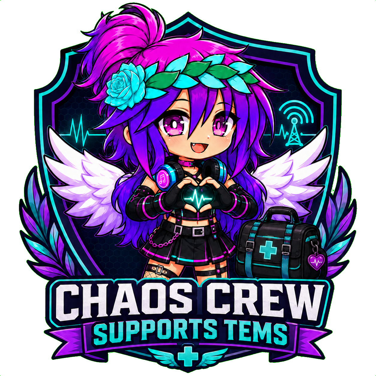 Chaos Crew Supports TEMS transparent print artwork