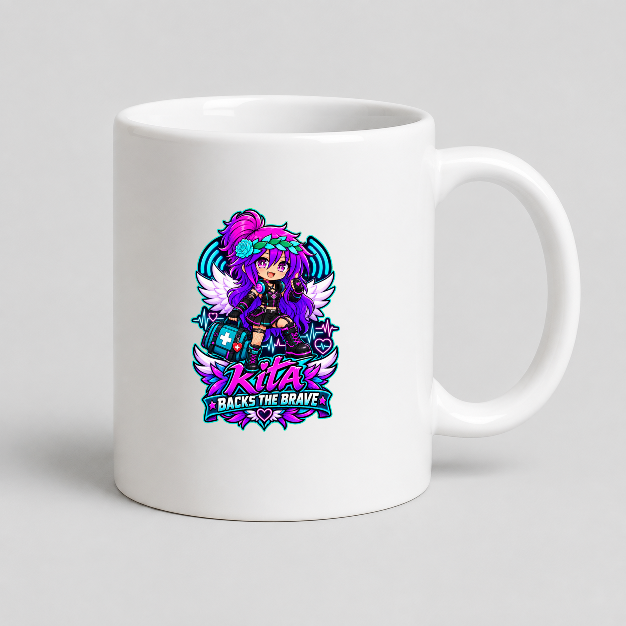 Kita Backs the Brave Coffee Mug mockup