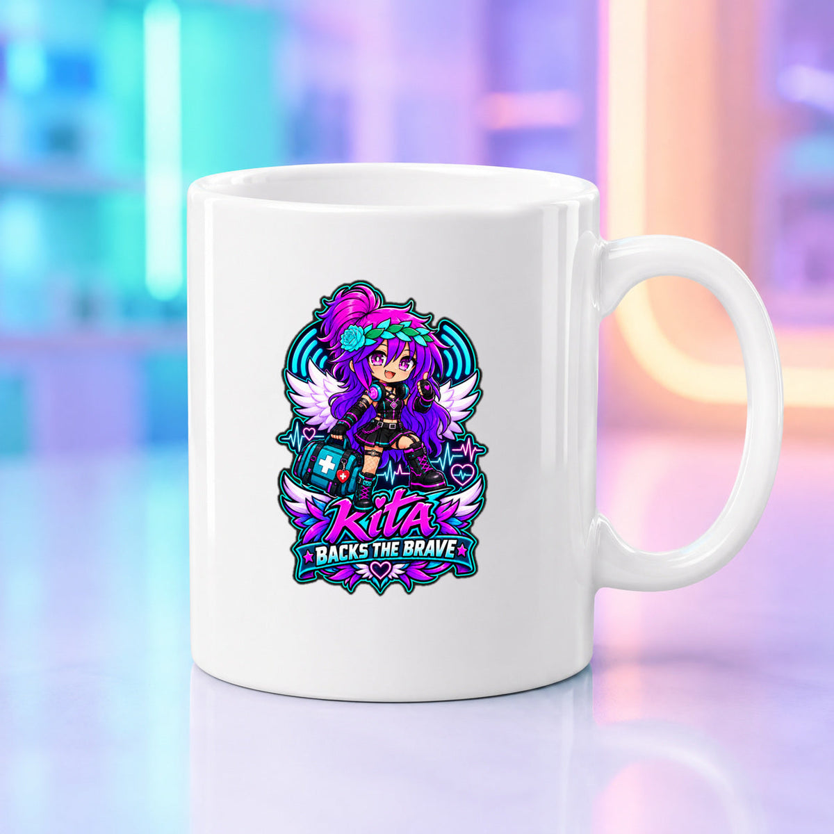 Kita Backs the Brave - TEMS Support Mug product mockup