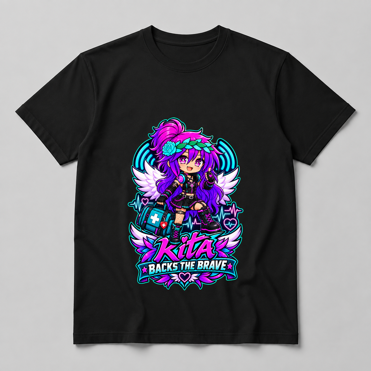 Kita Backs the Brave Unisex T-Shirt mockup